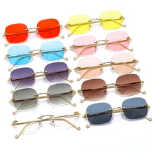 Load image into Gallery viewer, Rimless Vintage Sunglasses Women Men Retro Square Sun Glasses  Men Women  Brand Designer Shades Eyewear