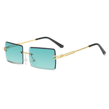 Load image into Gallery viewer, Rimless Vintage Sunglasses Women Rectangle Retro Sun Glasses Men Punk Eyeglasses Metal Shades Oculos Unisex Eyewear UV400
