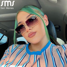 Load image into Gallery viewer, Rimless Vintage Sunglasses Women Rectangle Retro Sun Glasses Men Punk Eyeglasses Metal Shades Oculos Unisex Eyewear UV400