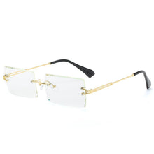 Load image into Gallery viewer, Rimless Vintage Sunglasses Women Rectangle Retro Sun Glasses Men Punk Eyeglasses Metal Shades Oculos Unisex Eyewear UV400