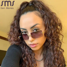 Load image into Gallery viewer, Rimless Vintage Sunglasses Women Rectangle Retro Sun Glasses Men Punk Eyeglasses Metal Shades Oculos Unisex Eyewear UV400
