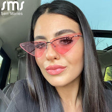 Load image into Gallery viewer, Rimless Women Sunglasses 2023 Cat Eye Sun Glasses Female  Brand Designer Vintage Sunglasses  Gafas De Sol