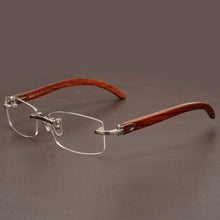 Load image into Gallery viewer, Rimless Wooden Gold Glasses Frame Men Light Weight Optical Rim Eyeglasses frames brand designer Prescription Myopia spectacles