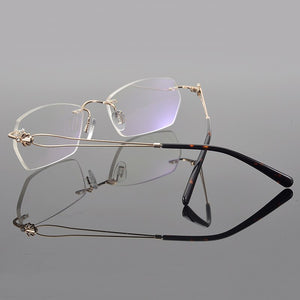 Rimless glasses frame women eyeglasses myopia spectacle frames goggle Brand computer prescription eye glasses frames for women