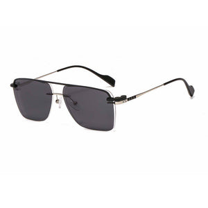 Rimless metal clip on aviation sunglasses big size optical eyeglasses frame with polarized sun glasses lenses 33093