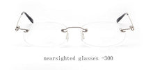 Load image into Gallery viewer, Rimless metal frame Nearsighted glass Ultralight Boxed Shortsighted Myopia glasses Women Men -1.0 -1.5 -2 -2.5 -3 -3.5 -4