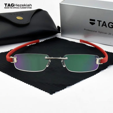 Rimless optical glasses frame men 2023 Square TAG Brand eyeglasses frames men Myopia computer Ultralight movement spectacles