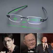 Load image into Gallery viewer, Rimless optical glasses frame men 2023 Square TAG Brand eyeglasses frames men Myopia computer Ultralight movement spectacles