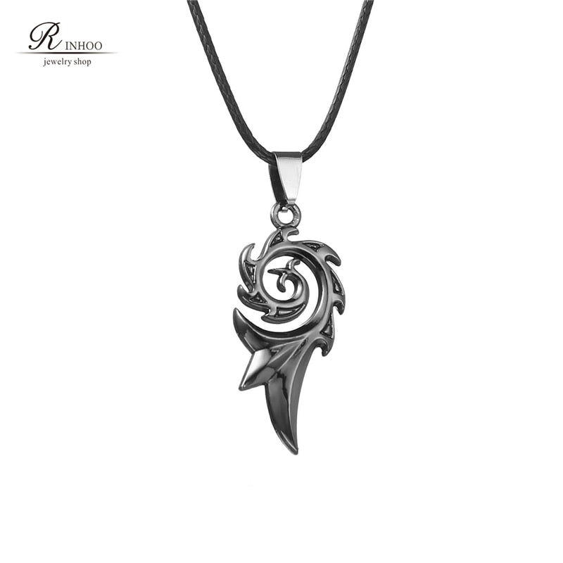 2018 Men's Punk Dragon Flame Titanium Stainless Steel Co leather chain Pendant Necklace Men's necklace wholesale