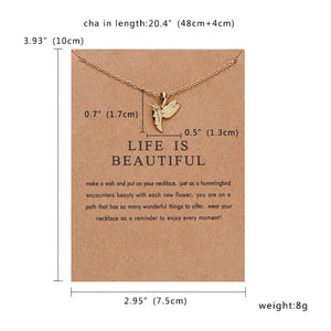 Butterfly Elephant Pearl Of Love Gold-color Pendant Necklaces Clavicle Chains Necklace Fashion Necklace Women Jewelry