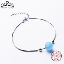 Load image into Gallery viewer, Real 925 Sterling Silver Women Charm Bracelets Three Colos Quartz Silver Female Party Bracelet Anniversary Fine Jewelry