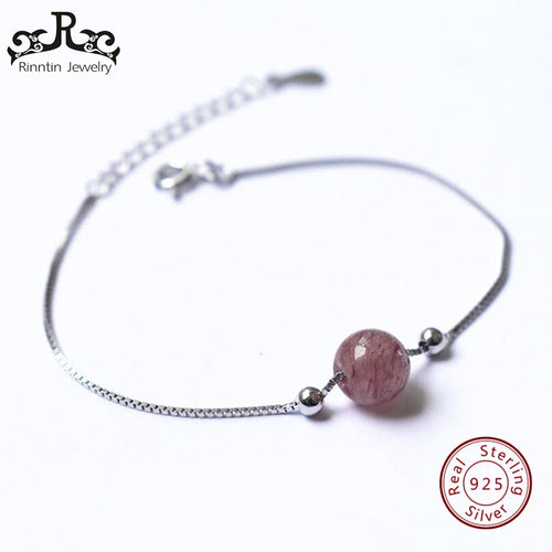 Real 925 Sterling Silver Women Charm Bracelets Three Colos Quartz Silver Female Party Bracelet Anniversary Fine Jewelry