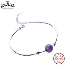 Load image into Gallery viewer, Real 925 Sterling Silver Women Charm Bracelets Three Colos Quartz Silver Female Party Bracelet Anniversary Fine Jewelry