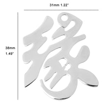 Carica l&#39;immagine nel visualizzatore di Gallery, Chinese love letter collier femme necklace love feeling symb charm kolye stainless steel long Necklaces jewelry gift