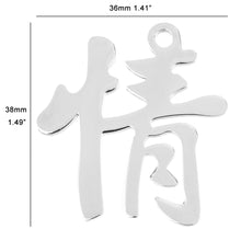 Carica l&#39;immagine nel visualizzatore di Gallery, Chinese love letter collier femme necklace love feeling symb charm kolye stainless steel long Necklaces jewelry gift