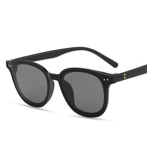 Rivet Square Frame Sunglasses Men Women Gray Orange Lens UV400 Protection Eyewear  Design Gafas De Sol