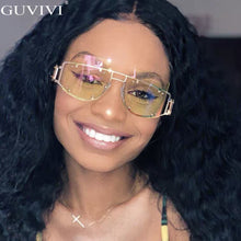 Load image into Gallery viewer, Rivet Vintage Sunglasses Women  Sunglasses Men Big Frame Retro Sun Glasses Super Star Eyewear For Female