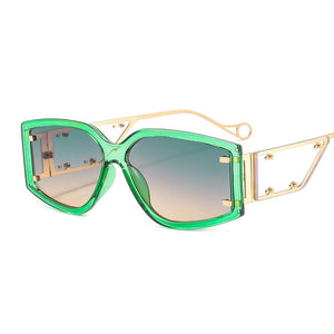 Rivet Vintage Sunglasses Women Men 2023 Small Frames Eyeglasses Steampunk Punk Sunglasses Men Retro Eyewear UV400