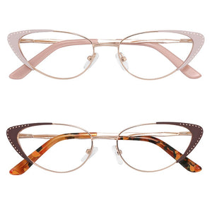 Rivet Women's Medical Eyeglasses With Frame For Women Round Decorative Glasses Female Prescription Glasses Ladies Eyewear Brand