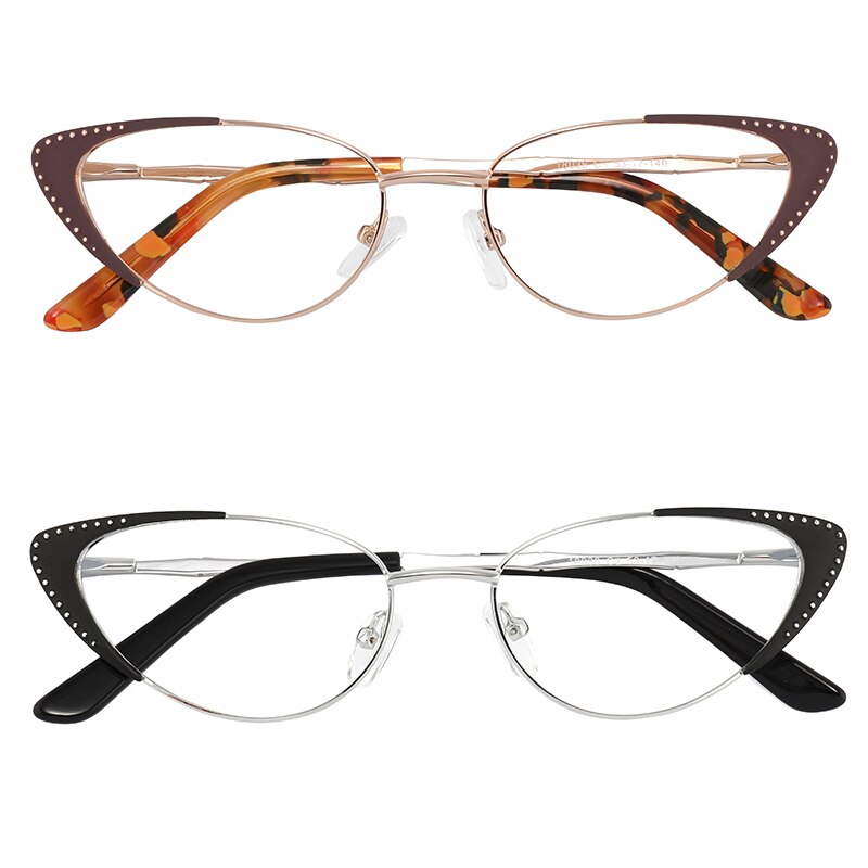 Rivet Women's Medical Eyeglasses With Frame For Women Round Decorative Glasses Female Prescription Glasses Ladies Eyewear Brand