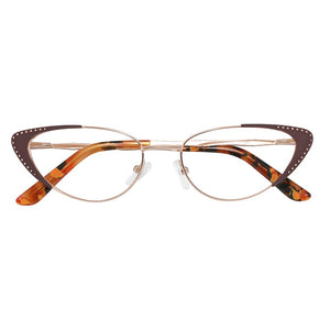 Rivet Women's Medical Eyeglasses With Frame For Women Round Decorative Glasses Female Prescription Glasses Ladies Eyewear Brand