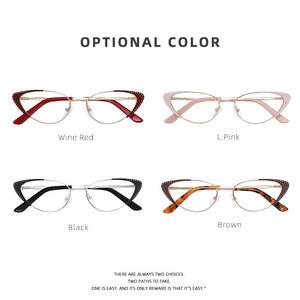 Rivet Women's Medical Eyeglasses With Frame For Women Round Decorative Glasses Female Prescription Glasses Ladies Eyewear Brand