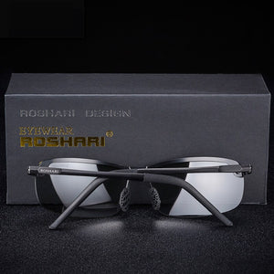 RoShari A52 Discolored sunglasses men polarized  Photochromic Professional driving Sun Glasses gafas de sol hombre