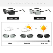 Load image into Gallery viewer, RoShari A52 Discolored sunglasses men polarized  Photochromic Professional driving Sun Glasses gafas de sol hombre