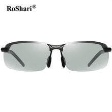 Load image into Gallery viewer, RoShari A52 Discolored sunglasses men polarized  Photochromic Professional driving Sun Glasses gafas de sol hombre