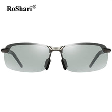 Load image into Gallery viewer, RoShari A52 Discolored sunglasses men polarized  Photochromic Professional driving Sun Glasses gafas de sol hombre