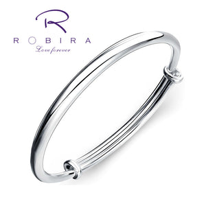Bangle 999 Fine Silver Lady Fashion Luxurious Personality Exaggerate Adjustable Bracelets Bangles For Women 2017