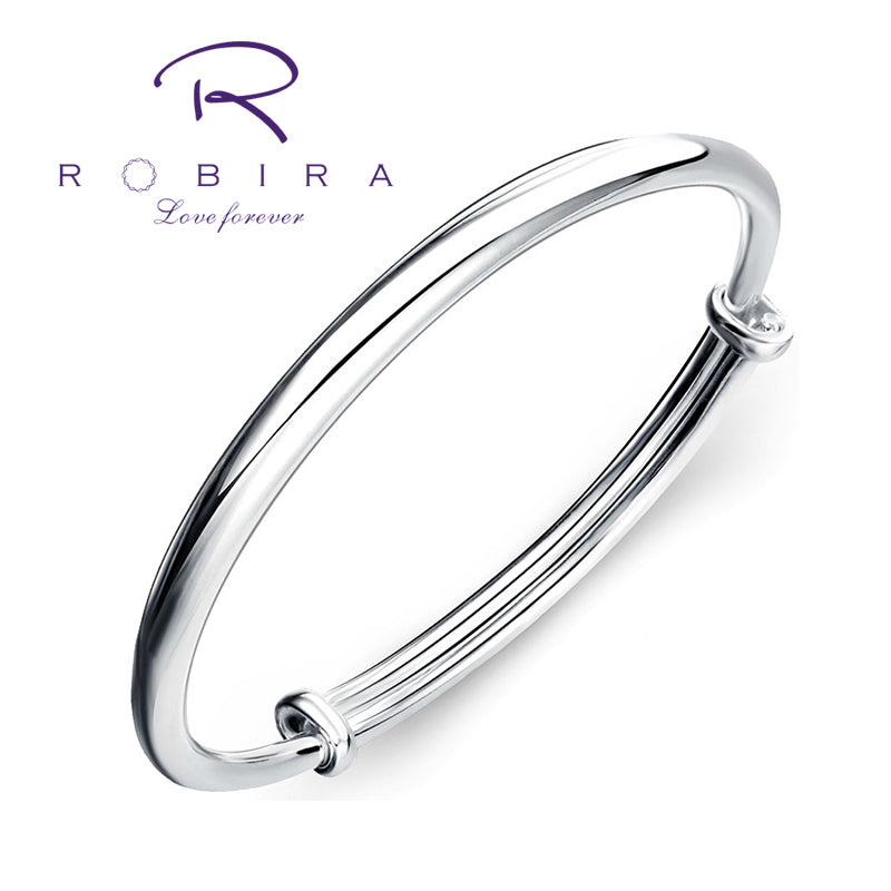 Bangle 999 Fine Silver Lady Fashion Luxurious Personality Exaggerate Adjustable Bracelets Bangles For Women 2017