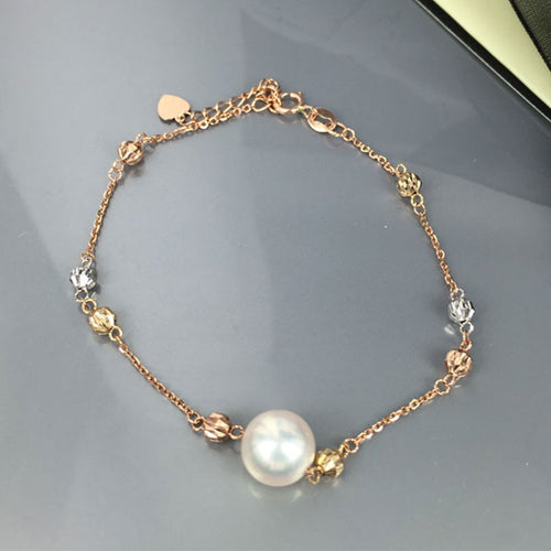 High Quality Simple Pearl Charm Bracelets For Women 18K Gold Jade Design Fashion Jewelry New Birthd Gift