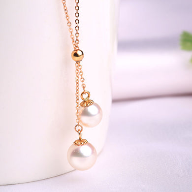 Hot Fashion Natural Pearl Necklace Women 18K Gold Chain Necklaces Pendant Classic Fine Jewelry Wedding Engagement Gift