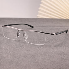 Carica l&#39;immagine nel visualizzatore di Gallery, Rockjoy Oversized Eyeglasses Frames Men 160mm Wide Glasses Male Spectacles Semi Rimless Eyewear Plain Lens