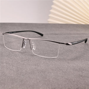 Rockjoy Oversized Eyeglasses Frames Men 160mm Wide Glasses Male Spectacles Semi Rimless Eyewear Plain Lens