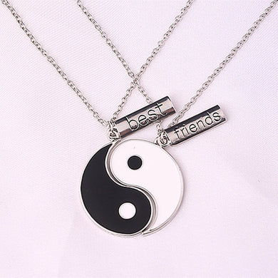 Romantic Eight Diagrams Tai Chi Black and White best friends pendant necklace BFF yin yang necklace friends top jewelry