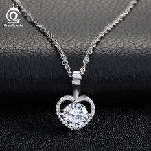 Load image into Gallery viewer, Romantic Love Heart Pendant Necklace with 2 ct Heart and Arrow Cut AAA Grade Zircon Best Jewelry Gift for Ladies ON96