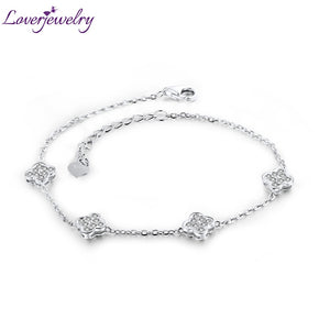 Romantic New 18Kt White Gold Diamond Engagement Wedding Bracelet For Women Fine Jewelry Wholesale Loving Gift NA0030