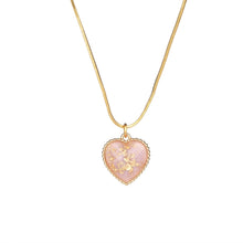 Load image into Gallery viewer, Romantic Sweet Cute Colorful Heart Shape Pendant Link Chain Necklaces for Women And Girls Wedding Engagement Accessories Jewelry