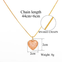 Load image into Gallery viewer, Romantic Sweet Cute Colorful Heart Shape Pendant Link Chain Necklaces for Women And Girls Wedding Engagement Accessories Jewelry
