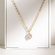 Load image into Gallery viewer, Romantic Sweet Cute Colorful Heart Shape Pendant Link Chain Necklaces for Women And Girls Wedding Engagement Accessories Jewelry