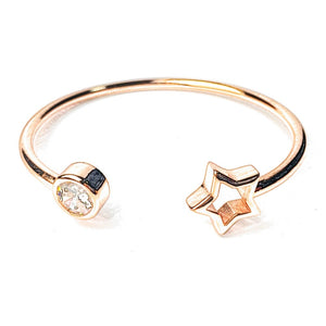 Rose Gold Color Star & Round Ornament TS Bangles & Bracelets, 2018 Pentagram Thomas Style Bangle Bracelet Jewelry Gift For Women