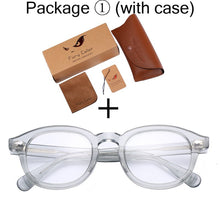Load image into Gallery viewer, Round Acetate optical Transparent eyeglasses clear lens glasses fake frame spectacle Retro myopia optical Men Women prescription