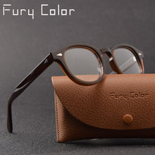 Load image into Gallery viewer, Round Acetate optical Transparent eyeglasses clear lens glasses fake frame spectacle Retro myopia optical Men Women prescription