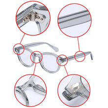 Load image into Gallery viewer, Round Acetate optical Transparent eyeglasses clear lens glasses fake frame spectacle Retro myopia optical Men Women prescription