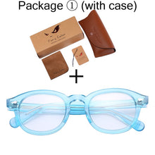 Load image into Gallery viewer, Round Acetate optical Transparent eyeglasses clear lens glasses fake frame spectacle Retro myopia optical Men Women prescription