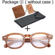 Load image into Gallery viewer, Round Acetate optical Transparent eyeglasses clear lens glasses fake frame spectacle Retro myopia optical Men Women prescription