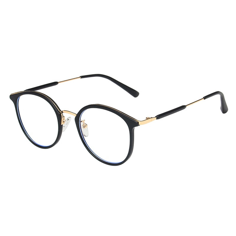 Round Anti Blue Light Computer Glasses Women Men Prescription Reading Ladies 2022 Eyeglasses Frame Radiation Protection Lens