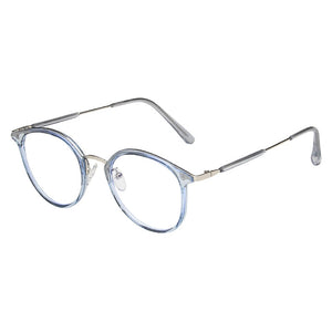 Round Anti Blue Light Computer Glasses Women Men Prescription Reading Ladies 2022 Eyeglasses Frame Radiation Protection Lens